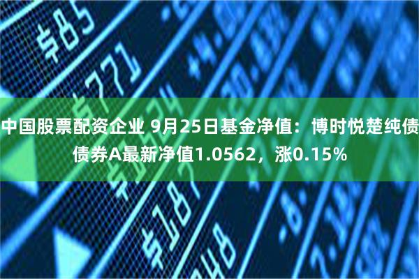 中国股票配资企业 9月25日基金净值：博时悦楚纯债债券A最新净值1.0562，涨0.15%