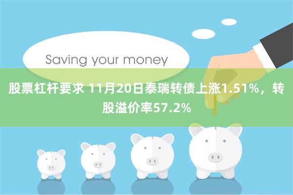 股票杠杆要求 11月20日泰瑞转债上涨1.51%，转股溢价率57.2%